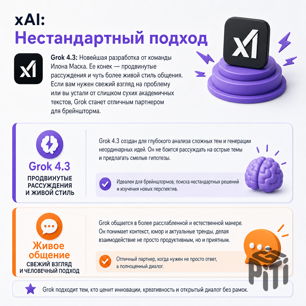 Инфографика по модели xAI Grok 4.3